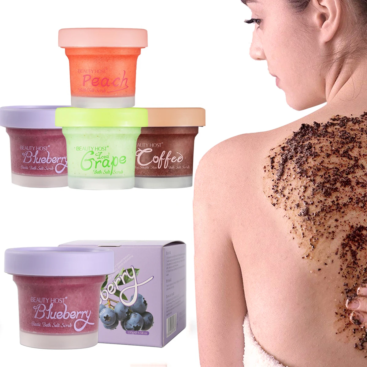 

Peach Blueberry Grape Fruity Body Scrub Cream Face Scrub Cleansing Skin Whitening Go Cutin Dead Skin Moisturizing Body Care