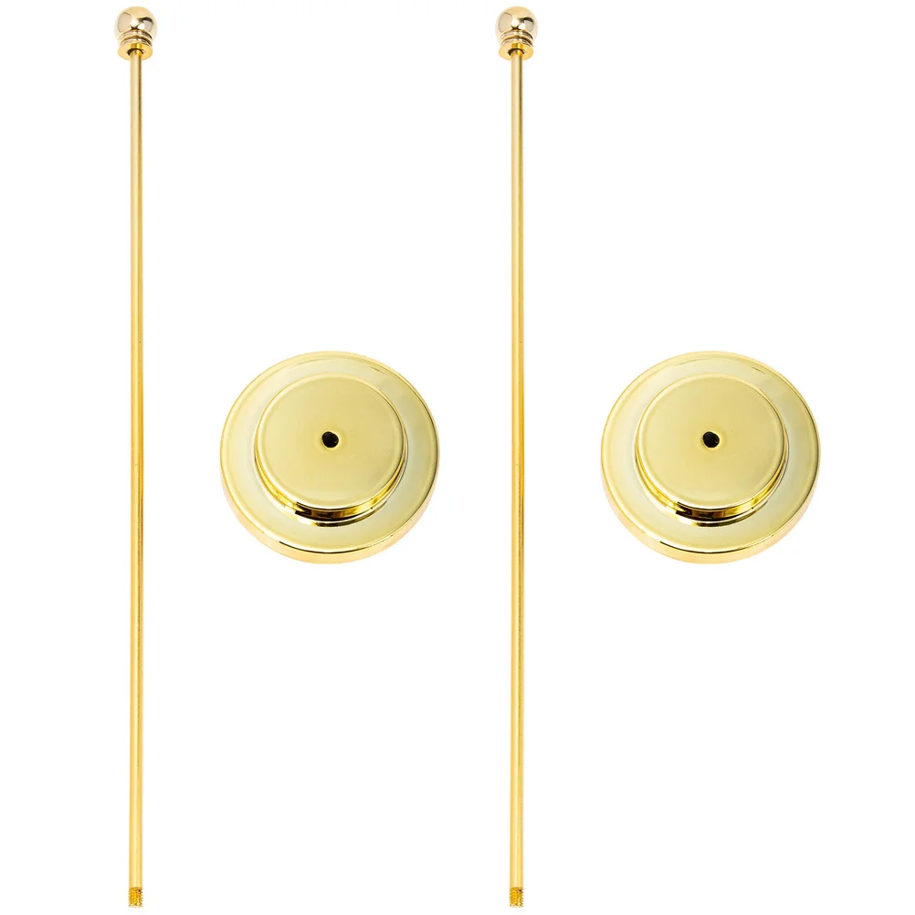 

2 Pcs Table Flag Pole Desktop Base Decor Display Bracket Fixator Vehicle Frames