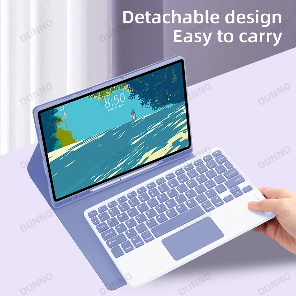 Capa de Teclado Magnético para Samsung Capa para Tablet Galaxy Tab s6 Lite 10.4 a8 10.5 s7 s8 s9 s7 fe s8 s9 Plus 12.4 - Imagem 4