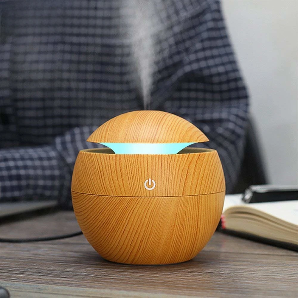 

Night Light for Office Home 130ML USB Aroma Diffuser Ultrasonic Cool Mist Humidifier Air Purifier 7 Color Change LED