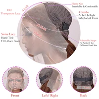 13x4 13x6 HD chocolat brun os droite dentelle avant perruque 38 pouces dentelle frontale perruque cheveux humains pré-plumés # Perruques de cheveux humains 4 couleurs 6