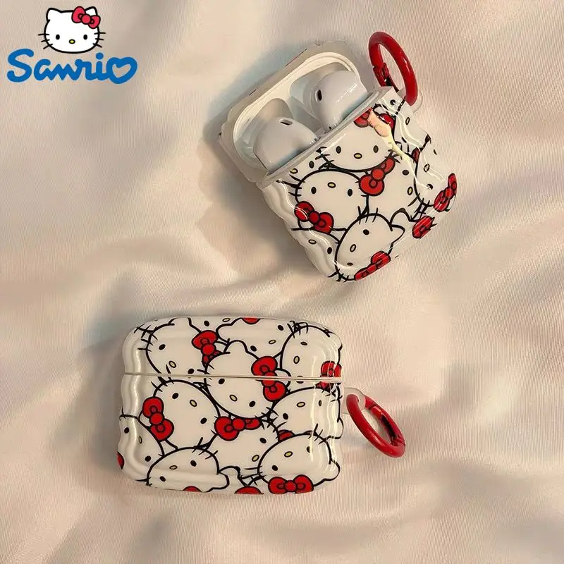 Fashion Sanrio Hello Kitty Airpods Custodia Per Airpods 2 3 Generation Pro Pro2 Wireless Bluetooth Cover Per Airpods Headset Shell
