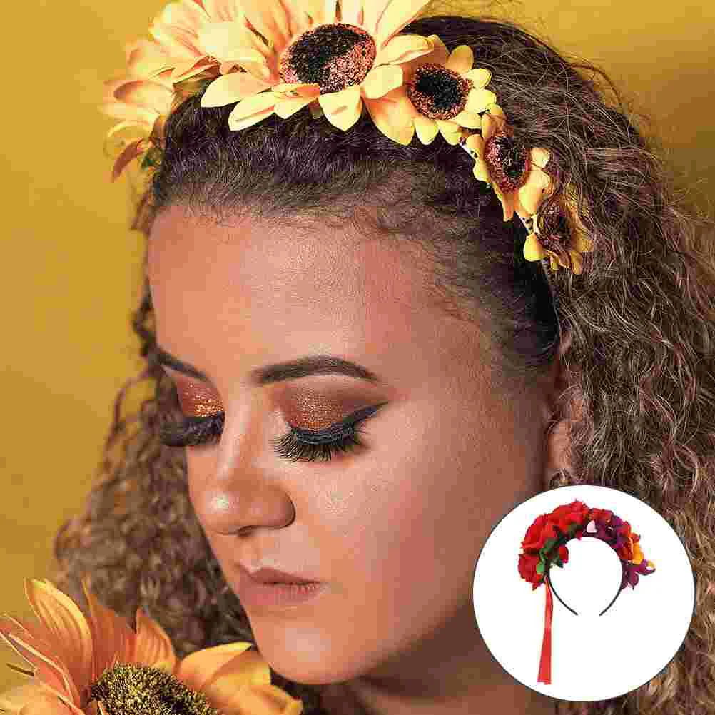 

Rose Orchid Headband Headbands Hair Accessory Artificial Floral Fabric Festival Flower Women Seaside
