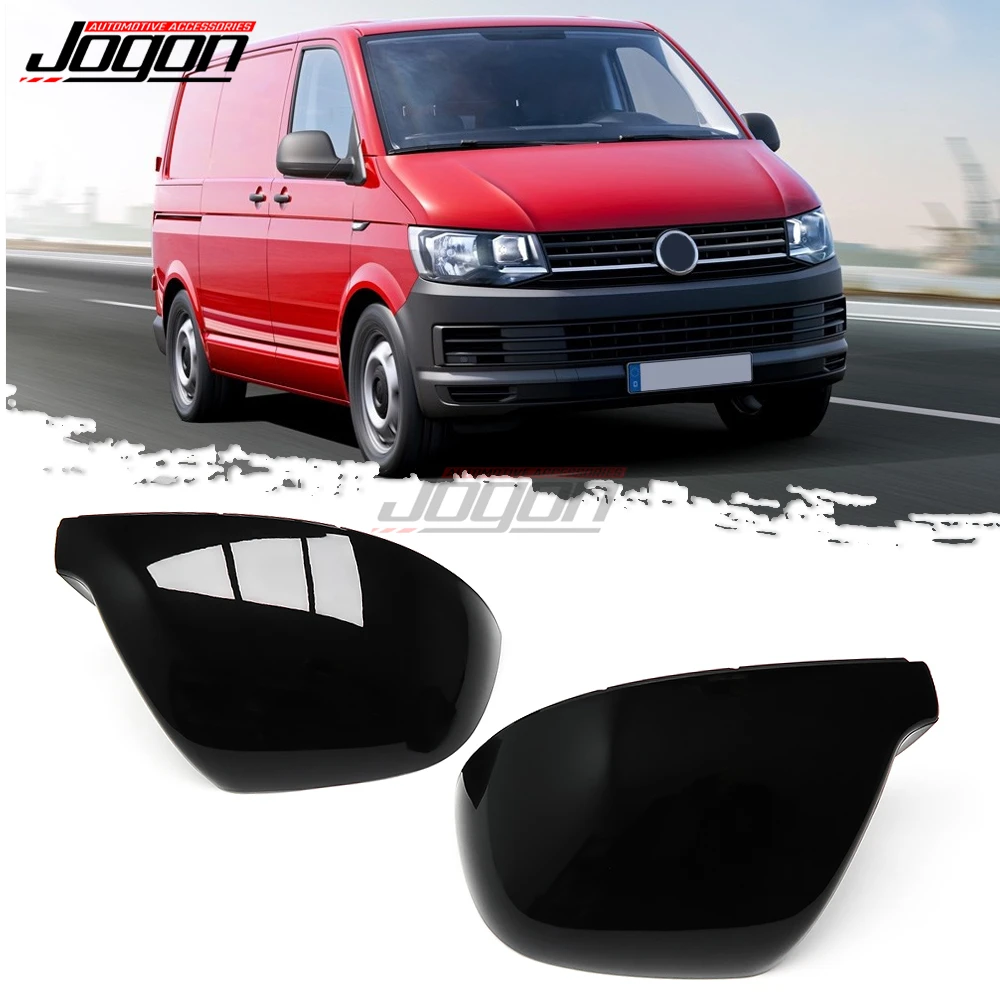 Glossy Black Side Mirror Cover For Volkswagen VW Transporter T5 T5.1