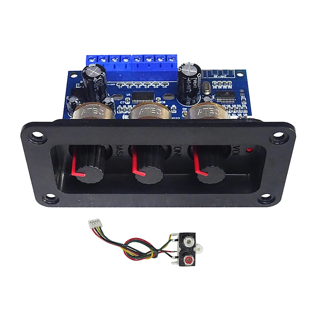 2.1 Channel Digital Power Amplifier Board+AUX Audio Cable 2x25W+50W BT5.0 Subwoofer D Amplifier Board DC12-20V