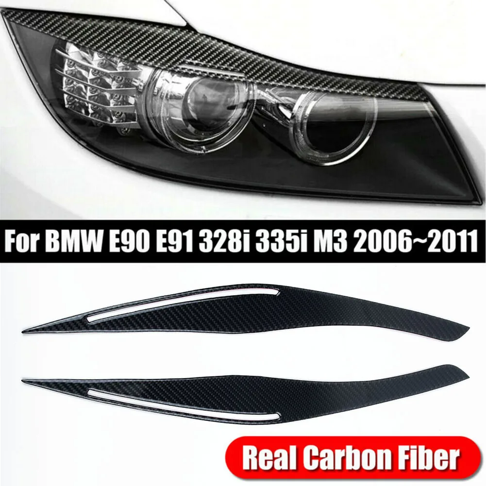 

Ultra-light Headlight Eyelid Cover No drilling required Decoration Eyebrow For BMW E90 E91 328i 335i 2006-2011