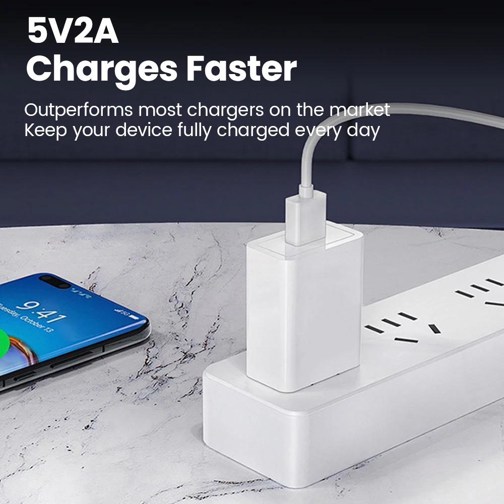 Universal 5V 2A USB Wall Charger with EU/US Plug - Choose 1 or 2 Pieces