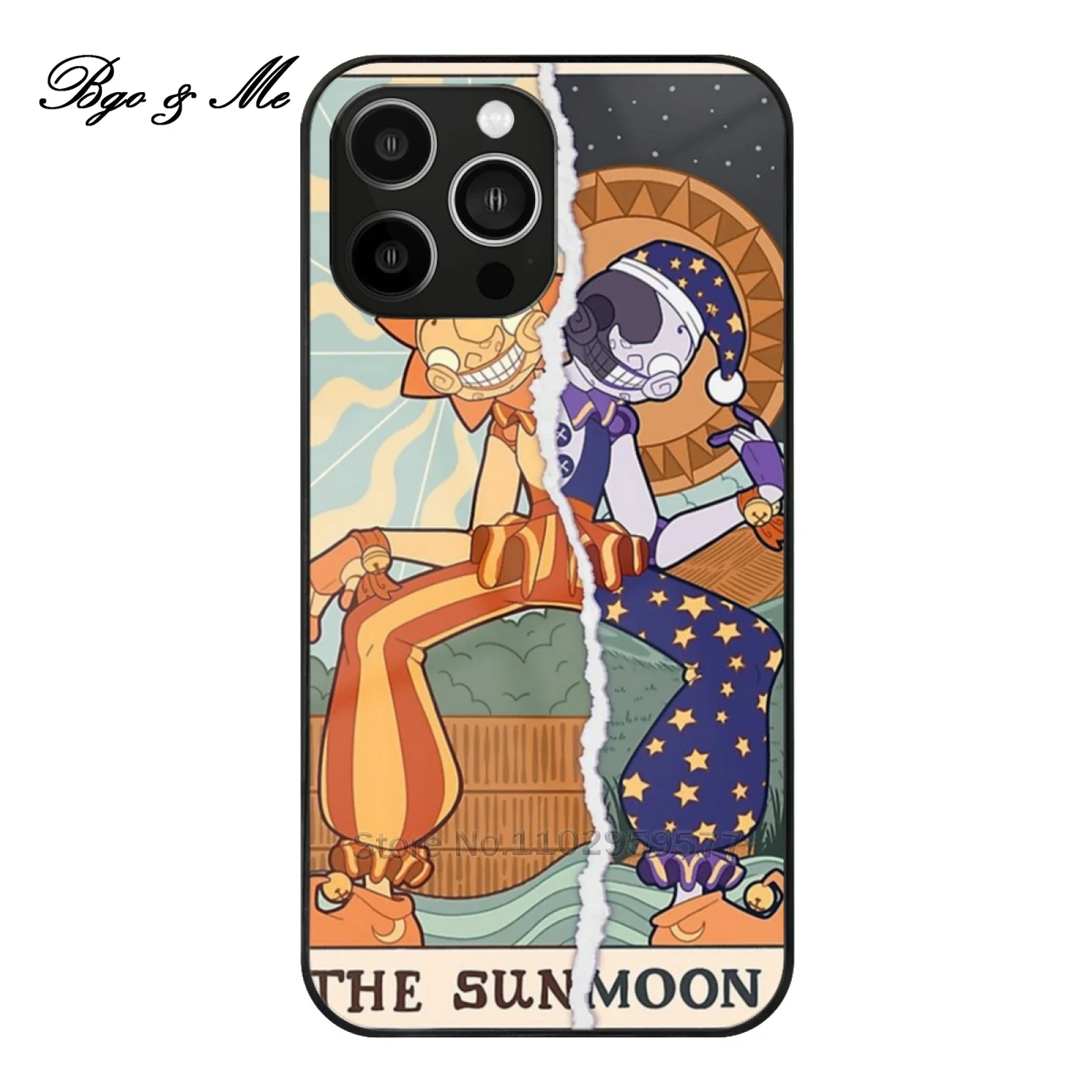 La Custodia Per Telefono In Tpu In Vetro Temperato Sun Moon Fnaf Security Breaker Per Iphone 15 14 13 12 Pro Max Cover Fnaf