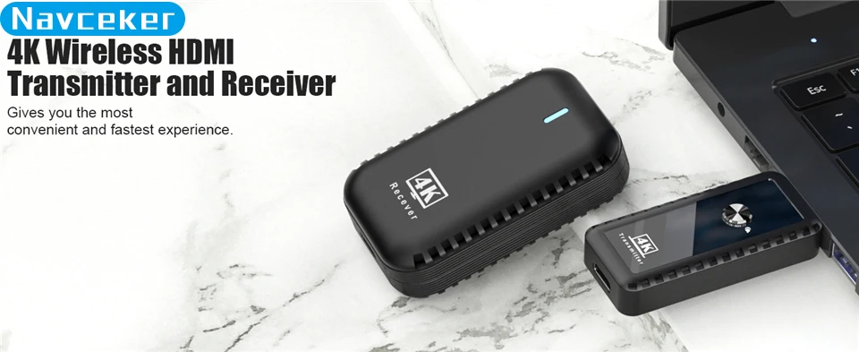 5GHz Wireless HDMI Transmitter Receiver 4K 30Hz 1080P HDMI Wireless Video Transm