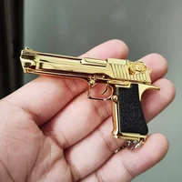 1:4 Alloy Desert Eagle Pistol Keychain Ring Fake Gun Detachable Assemble Toy Gun Shoulder Bag Accessories Christmas Gift 1