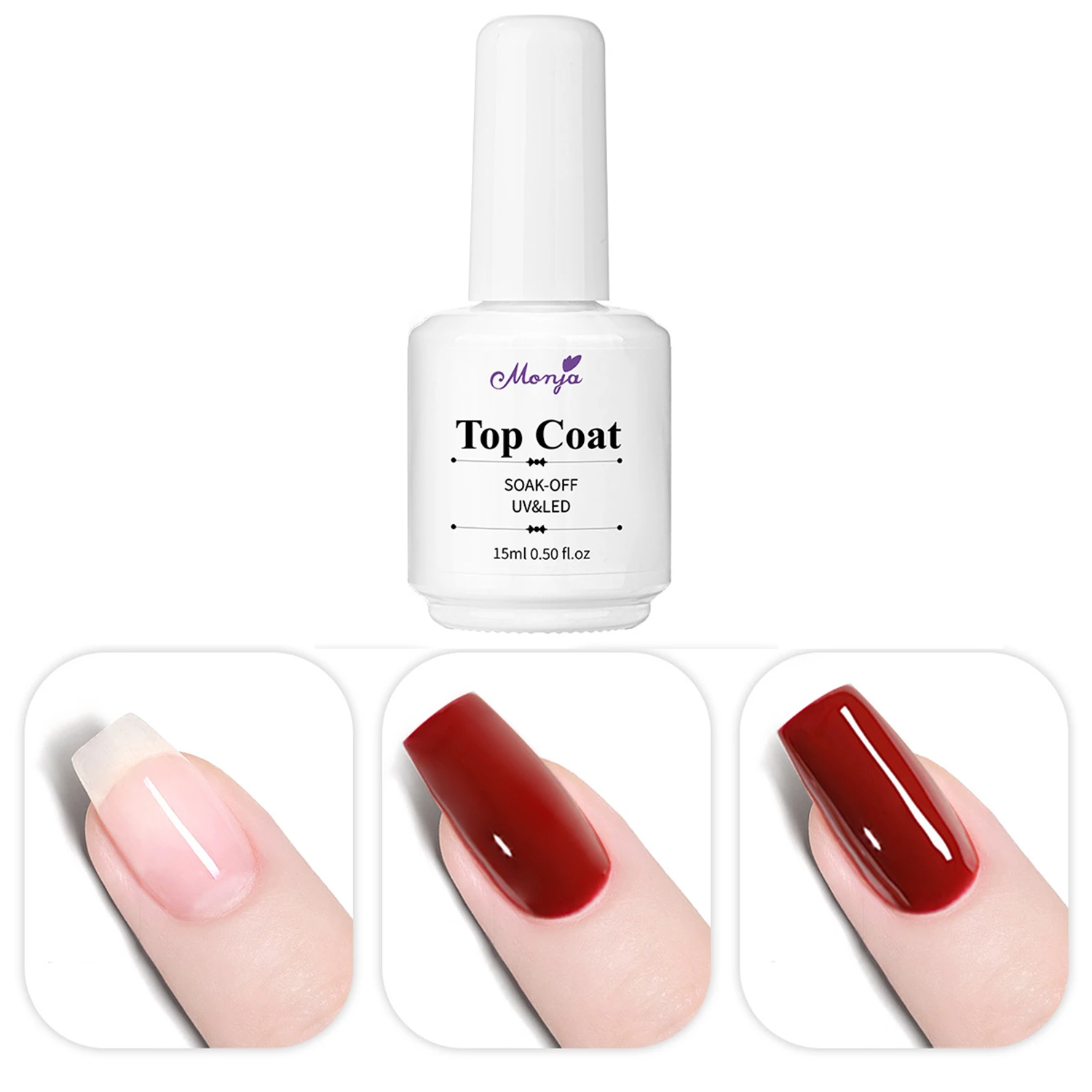 15ml Top Coat No Wipe For Gel Nail Polish Quick-drying Ultra Shiny Nail Gel UV LED Art Home and Salon DIY Manicure Tools