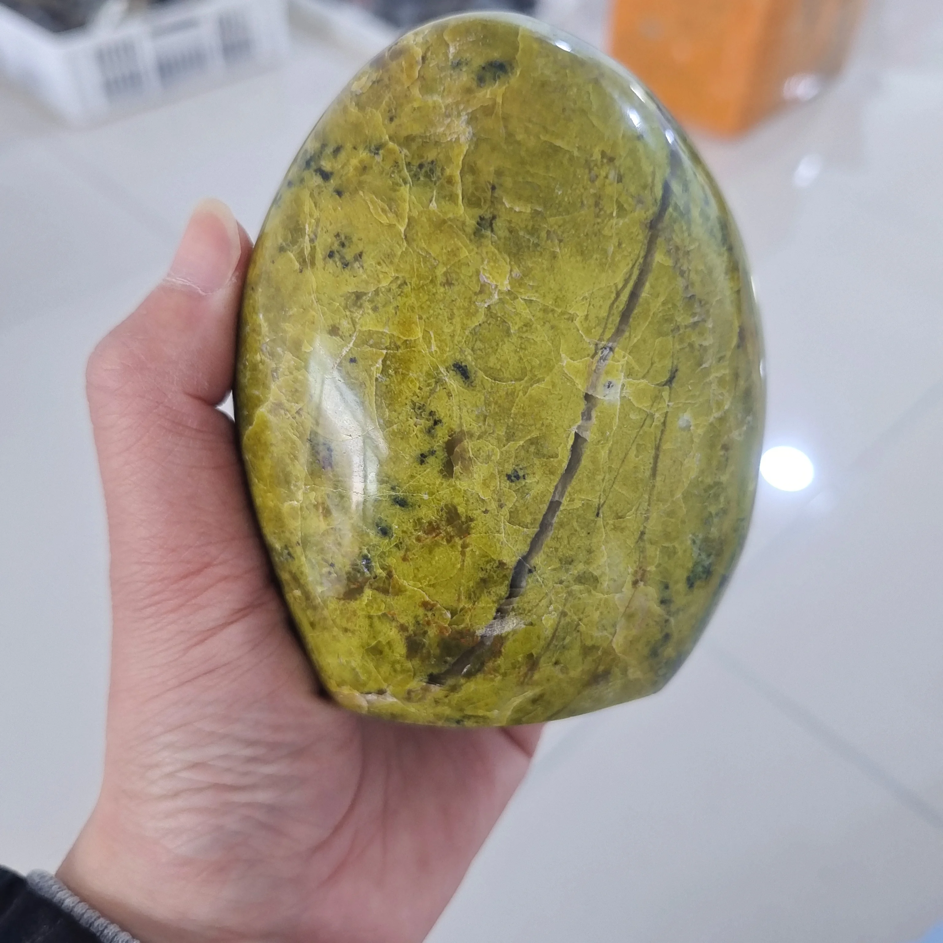 

Натуральный зеленый Опаловый камень, 950 г, религиозный лечебный камень, домашние украшения фэн-шуй, образец, домашний декор, 1 шт.