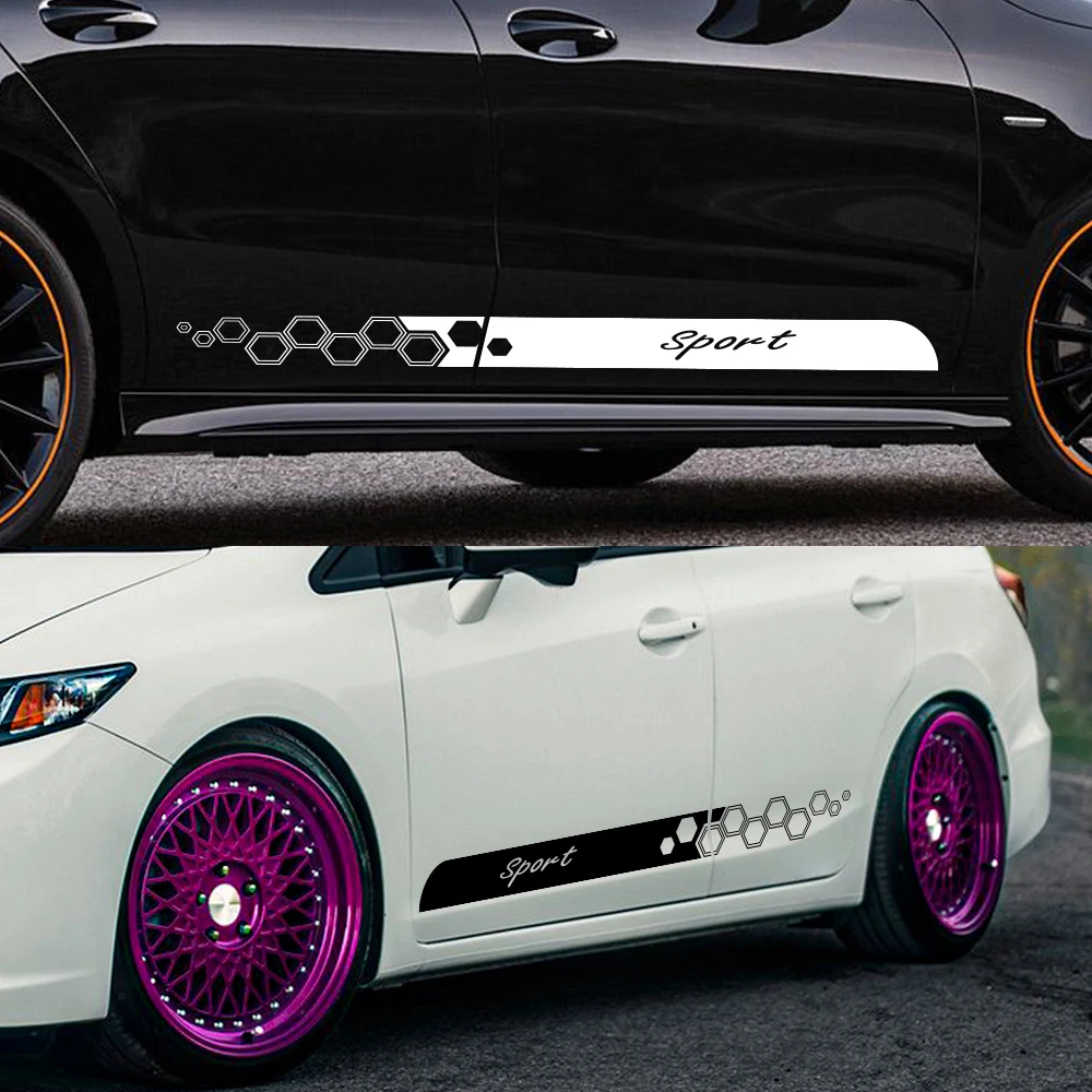 Honeycomb Graphics Sport Styling Vinyl Decals - Car Sticker Accessories