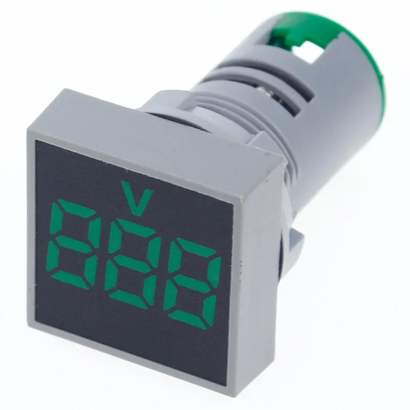BOBEINI 22mm Digital AC Voltmeter – LED Voltage Gauge Indicator For 60-500V (Red/White/Blue/Green/Yellow) - View #4