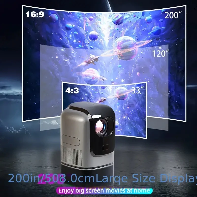 TAIDU TS-1 HD Lift Type Projector with Bluetooth and WiFi 1920*1080P Android 9.0 Home Cinema Outdoor Portable 4k Smart Projetor