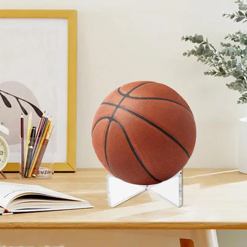 Acrylic Ball Stand Clear Sports Ball Display Rack Bowling Stand Football Soccer Anti-Slip Design For