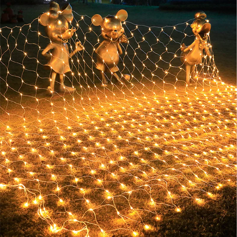 

4mx6M 1.5MX1.5M 2x3M Christmas Garlands LED String Christmas Net Lights Fairy Xmas Party Garden Wedding Decoration Curtain Light