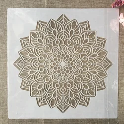 Large Mandala Floral Stencil for DIY Crafts and Home Decor (I)