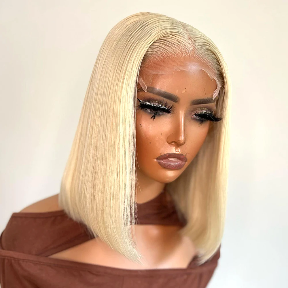 

Blonde Bob Wig Human Hair 613 Lace Front Wig Human Hair 180% Density 13x4 HD Lace Frontal Wigs Human Hair Pre Plucked