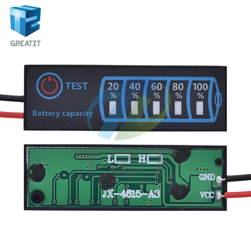 Indicatore del livello della batteria Batteria al litio ternaria serie 3 Tester per display della capacità della batteria al litio ferro fosfato al piombo