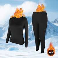 Ensembles de sous-vêtements thermiques pour femmes, caleçons longs avec doublure en polyester, chaleur d'hiver pour le ski et l'humidité froide 1