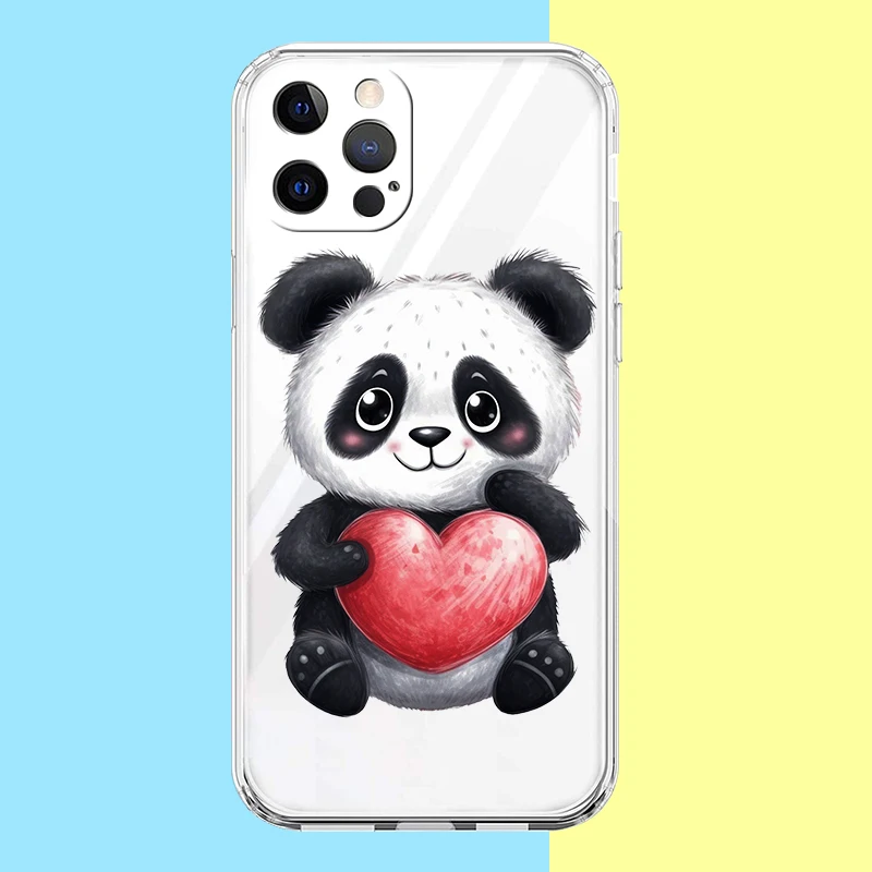 Tickle Panda Shockproof Transparent Silicone Phone Case Cover