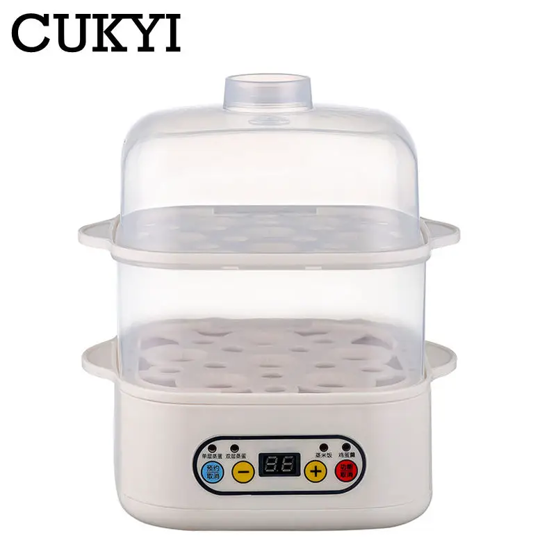 Mini Food Steamer Multi-layer combination Egg Boiler Food Warmer Rice cooker Dry burning Prevention Auto-off Eggtart making Tool electric steam pot household steamer
