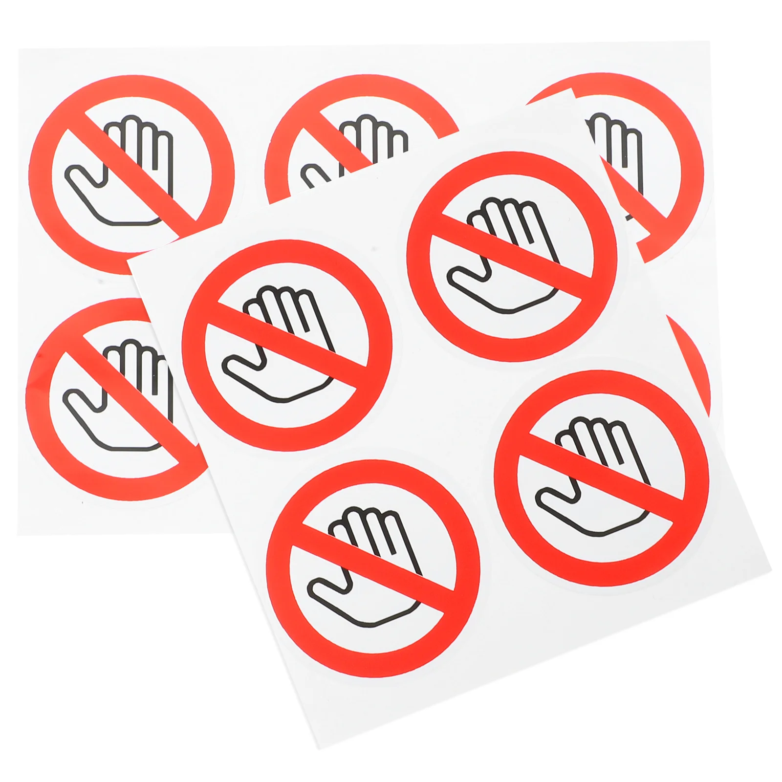 10 Pcs Safety Labels Danger Sign Warning Security Signs Touch Adhesive No Stickers Do Not Self-adhesive Vinyl