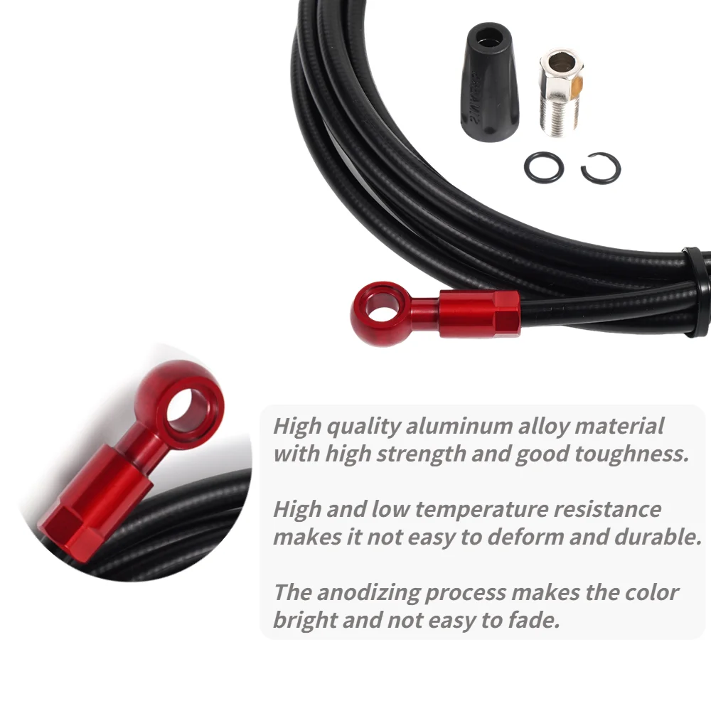 CNC Bicycle Hydraulic Brake Hose Kit 5mm*2M Cycling Oil Brakes Tube Cable For SLX XT XTR DEORE BH90 BH59 SHIMANO Bike Brake Hose