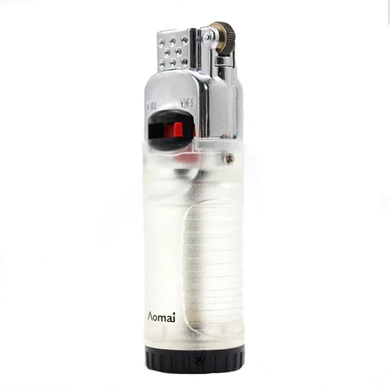 Funny Floating Flame Lighter Ghost Fire Unusual Lighters Refillable Butane Soft Flame Lighter with Visible Gas Window butane gas lighter cigarette lighter