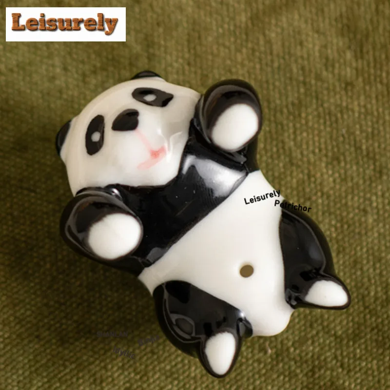 Little Panda Tea Pet Ancient Flowerpot Landscaping Tea Figurine Play Toys Tea Statue Ornaments Tea Items Collection Accessories