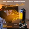 Heater for Home Use with Remote Control Digital Display 90°Oscillating Heater 1500W Portable Electric Heater for Bedroom Office 4