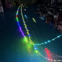 15M 20M String lights for line decoration Big Triangle LED delta Inflatable kite with speed and color control with meteor flash 1
