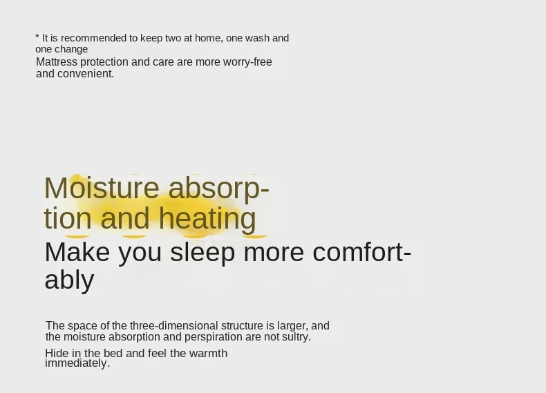 Description Picture 4 of itemFall / Winter Thick Mattress Pad Plus Cotton Plush Bed Mattresses Chunky Soft Mattress Topper Nonslip Fixed Double Mattress