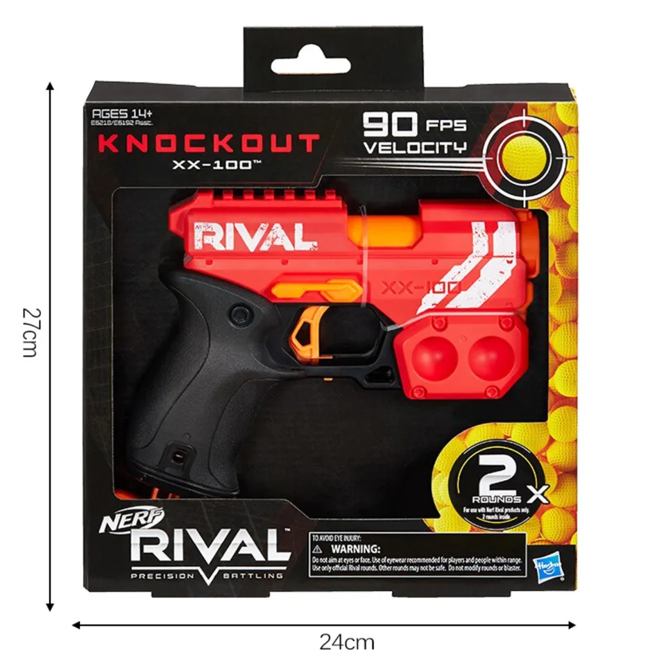 Hasbro Nerf Rival Knockout XX-100 Blaster Round Storage, 90 FPS