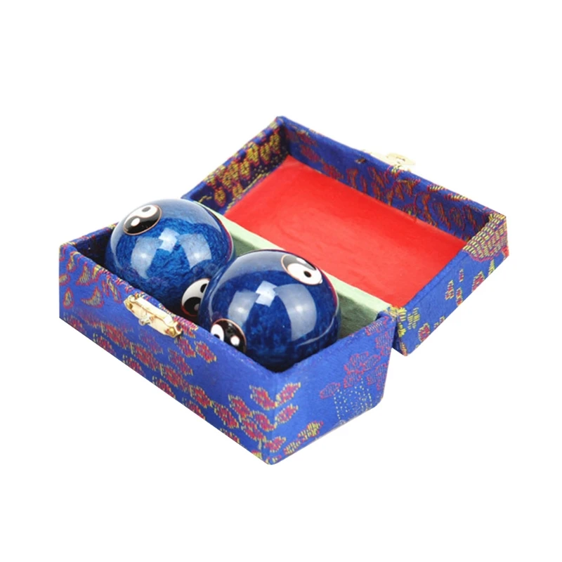 

Cloisonne for Health Hand Balls Exercise Stress Balls Carved for Chi Pattern