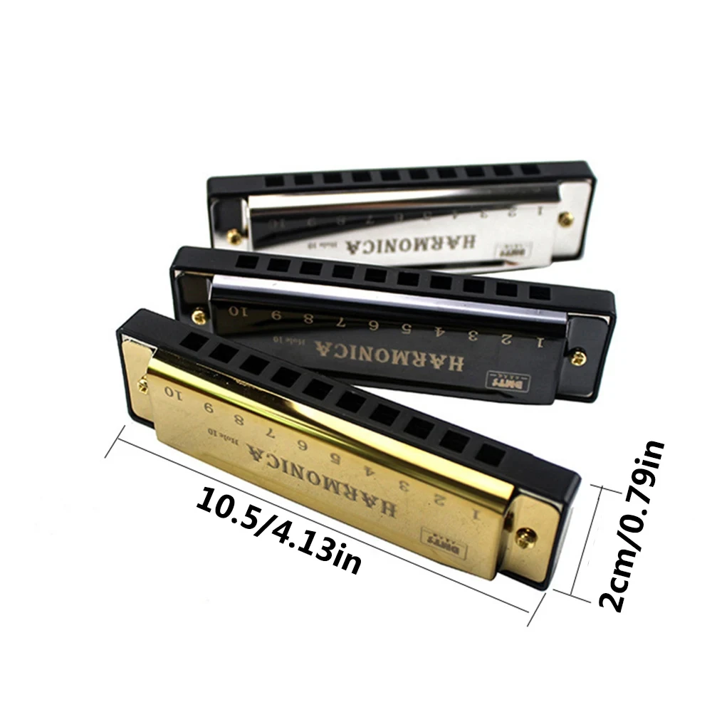 Description Picture 3 of itemHarmonica Key of C 10 Hole Chromatic Harmonica C with Case for Beginner Students Kids Gift with Case