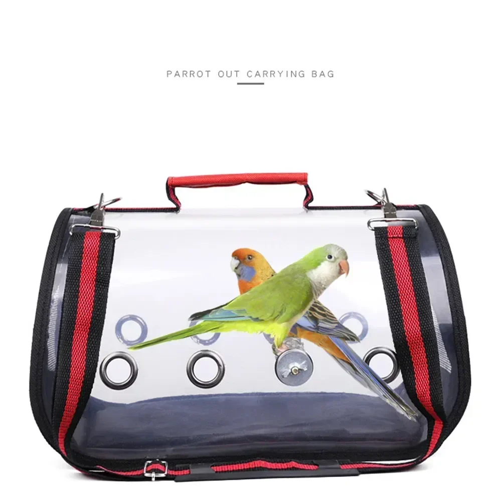 

Clear Bag Parrot Bird Portable Pig Pet Outdoor Travel Small Carrier Cage Transport Breathable Rabbit Guinea