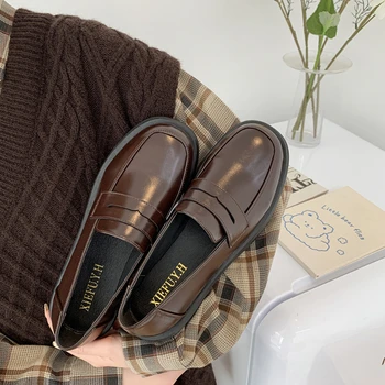 Mary Jane Shoes JK Commuter Uniform Loafers Women Lolita Shoes Girls Japanese School College Gothic Mocassins Leather Flats 2023 1
