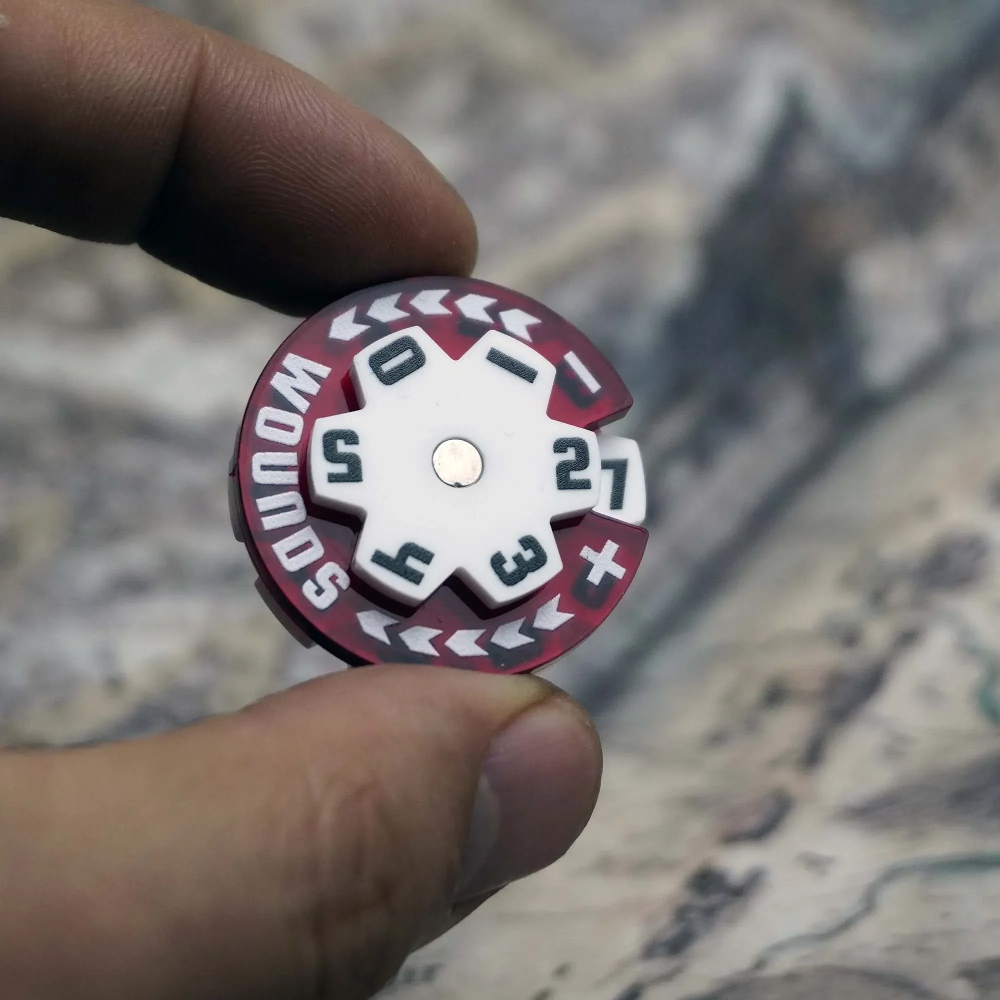 Acrylic Round Counter with 32mm Markers