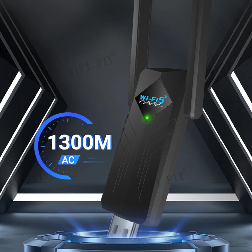 WALRAM AC1300 WiFi 5 무선 어댑터 USB3.0 WiFi 2.4Ghz/5.8GHZ 네트워크 카드 듀얼 밴드 RTL8812BU PC 노트북 Windows10/11용