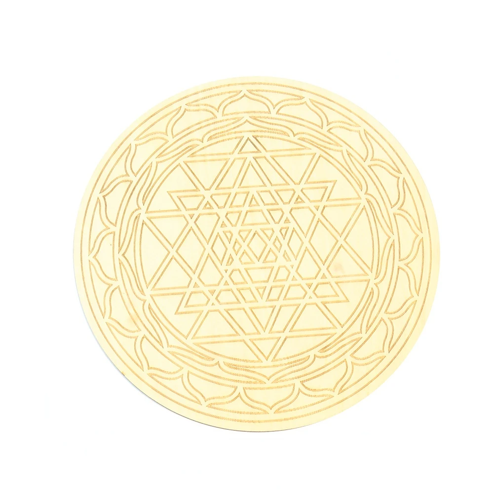 Wooden Lotus Pendulum Board Games Yoga Meditation Therapy Energy Mat Coaster Base Altar Witchcraft Divination Rituals Supplies kuutzz led ring panel circle light 36w 24w 18w 12w smd2835 led round ceiling board lamp ac 220v led replace energy saving wicks