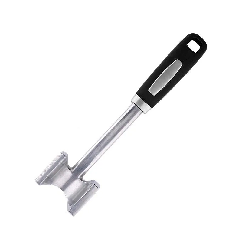 Stainless Steel Double-Sided Square Meat Tenderizer Hammer Food-Safe Kitchen Tool For Pork Chops Steak Western Cuisine