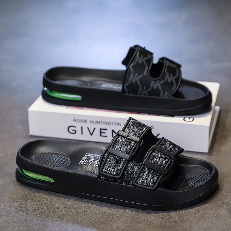 YRZL Men's Slides Lightweight Slippers Non Slip Air Cushion Beach Shoes for Men Summer Casual Comfortable Sandals for Men