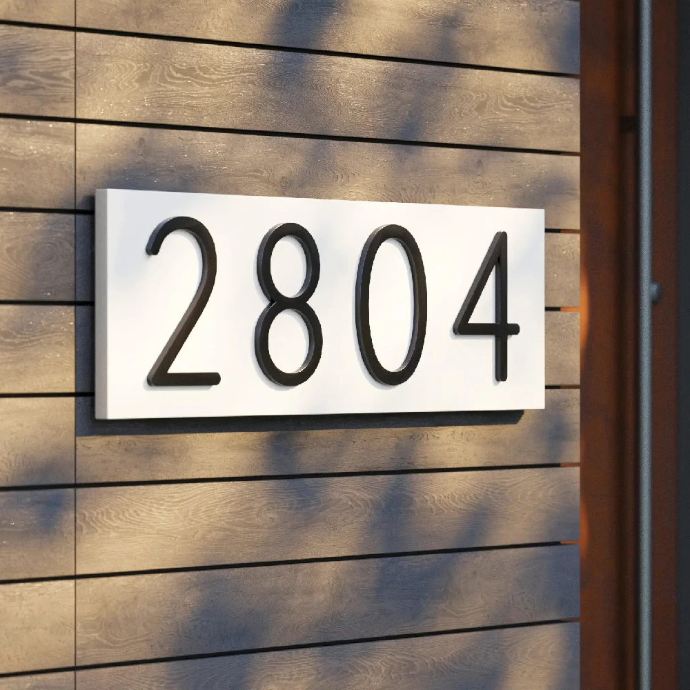 Personalized Custom Matte Plate Acrylic wall art 3D Floating House Number Sign Outdoor plaque nameplate Contemporary decoration house number signs 3d acrylic wall signs