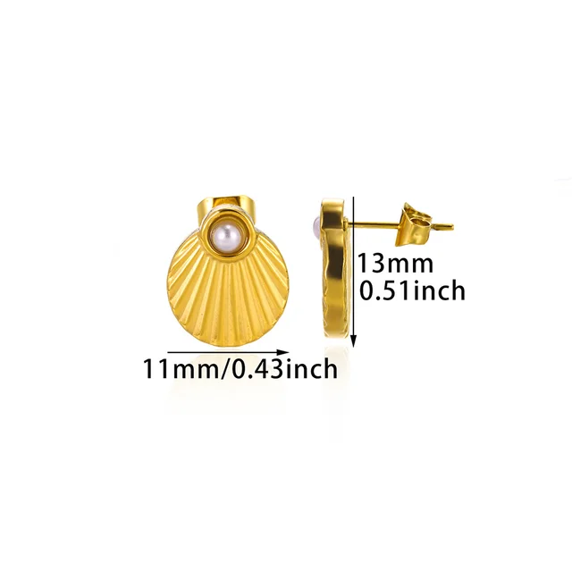 Boucles d'oreilles circulaires pour femmes, Vintage, Punk, Baroque, perles, Clip d'oreille en acier inoxydable, bijoux pour femmes, Imitation de perles, cadeau Mujer