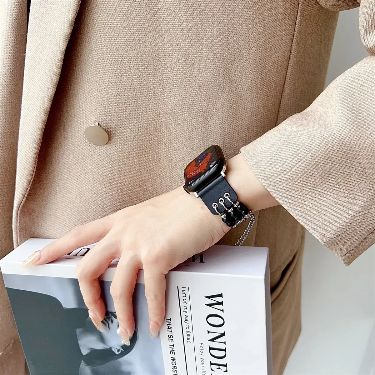 Kellarihm iWatchi jaoks 42/44/45/46/49mm 38/40/41mm metallist moodne kellarihm kellaseeria Ultra2 jaoks 10/9/8/7/6/5/4/3/2/1_voghion.com