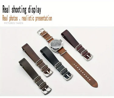 Premium Cracked Leather Cowhide NATO Watch Strap - Long
