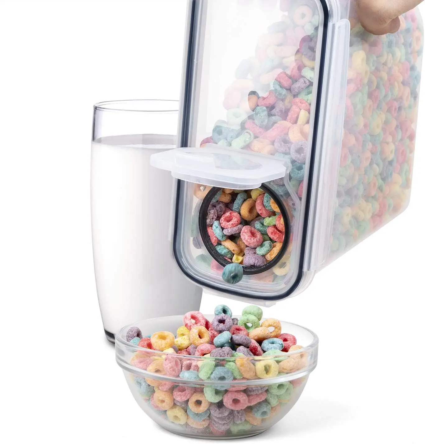 Cereal Containers Storage Set-4 Piece Airtight Large Food Storage Containers(135.2oz), BPA Free Dispenser Plastic Cereal Stora