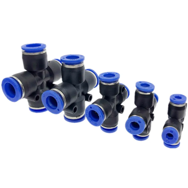 

4 Way Cross Shape Equal Pneumatic 8mm 10mm 6mm 4mm 12mm OD Hose Tube Push In 4-Port Air Splitter Gas Connector Quick Fitting